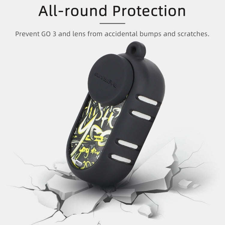For Insta360 GO 3 Sunnylife Cooling Silicone Case Stickers Skin Wrap Lens Cover with Neck Strap(B...