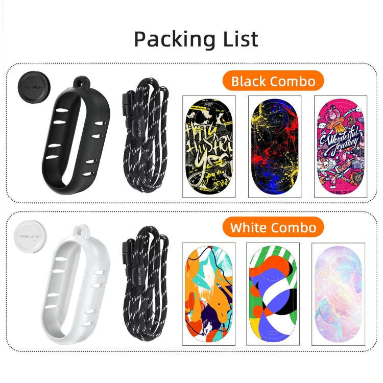 For Insta360 GO 3 Sunnylife Cooling Silicone Case Stickers Skin Wrap Lens Cover with Neck Strap(B...
