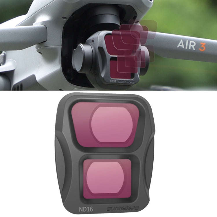 For DJI Air 3 Sunnylife Camera Lens Filter, Filter:ND16