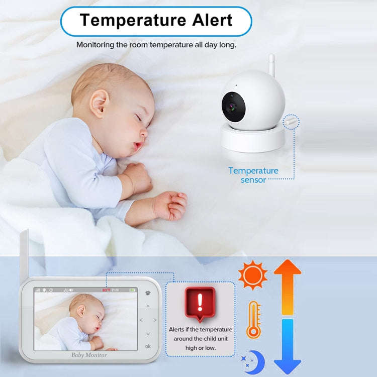 ABM201 4.5 inch Wireless Video Night Vision Baby Monitor Security Camera(EU Plug)