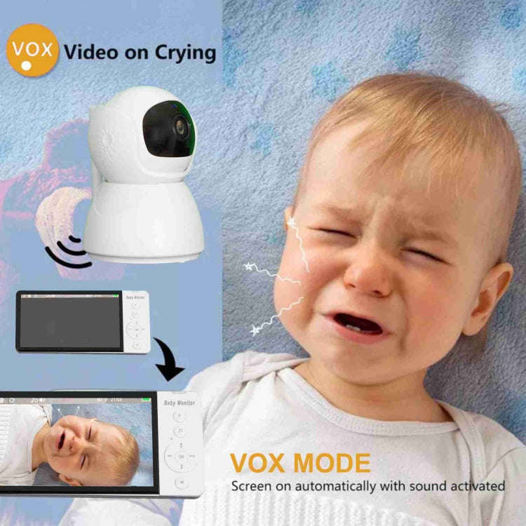 ABM700 5 inch Wireless Video Night Vision Baby Monitor Security Camera(EU Plug)
