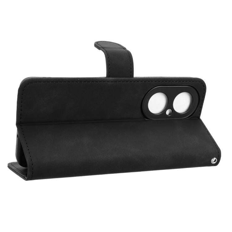 For Huawei Enjoy 80 Skin Feel Magnetic Flip Leather Phone Case(Black)
