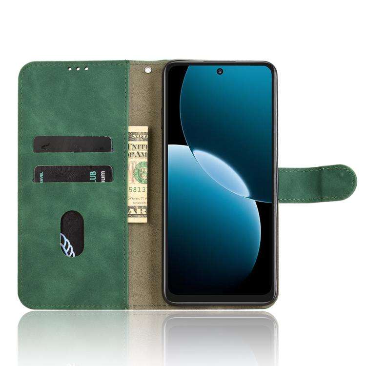For Huawei Enjoy 80 Skin Feel Magnetic Flip Leather Phone Case(Green)