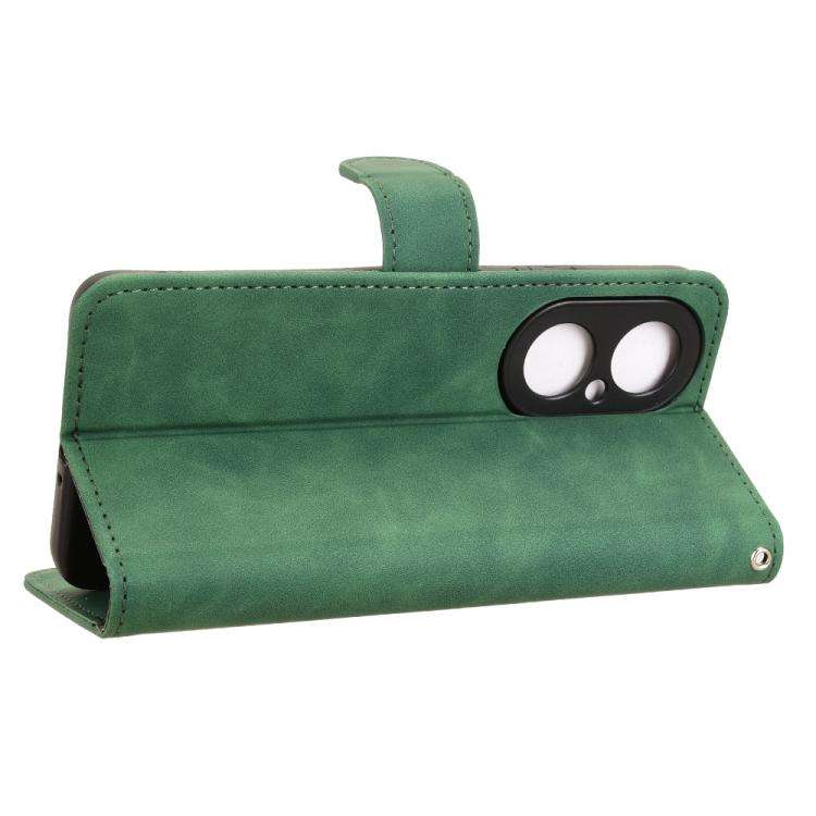 For Huawei Enjoy 80 Skin Feel Magnetic Flip Leather Phone Case(Green)