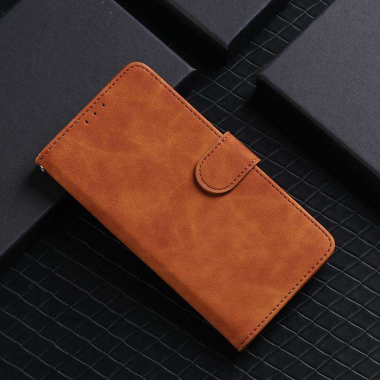 For Huawei Enjoy 80 Skin Feel Magnetic Flip Leather Phone Case(Brown)