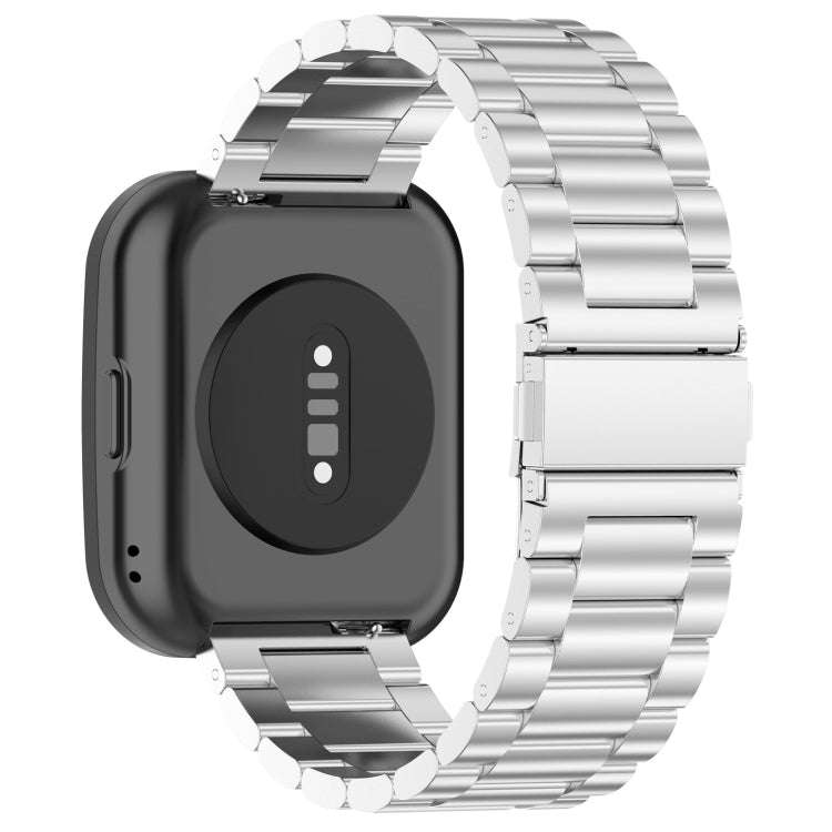 For Amazfit Bip 5 Three Strains Stainless Steel Watch Band(Silver)
