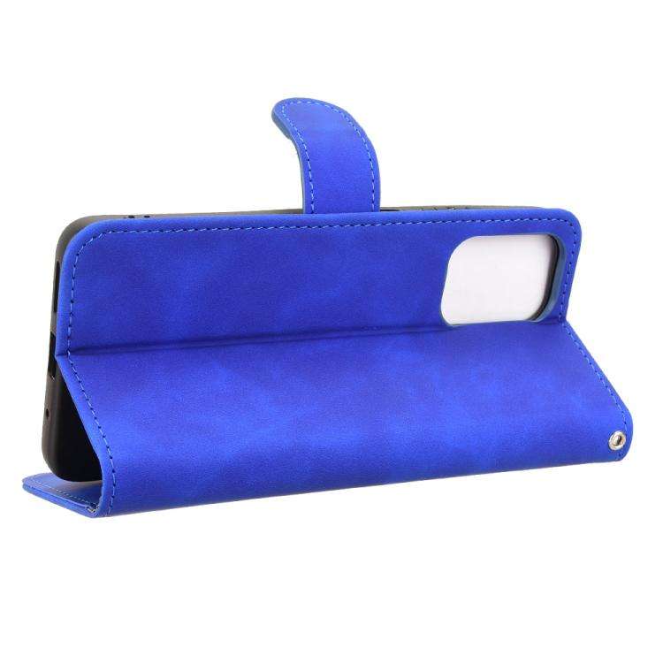 For Motorola Moto G05 / E15 Skin Feel Magnetic Flip Leather Phone Case(Blue)