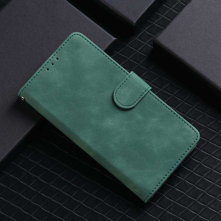 For Motorola Moto G05 / E15 Skin Feel Magnetic Flip Leather Phone Case(Green)