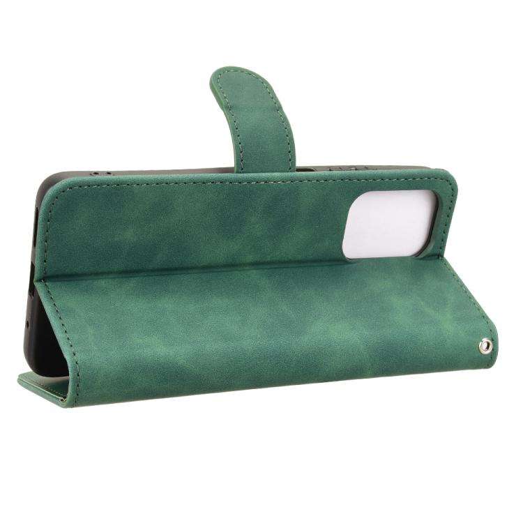 For Motorola Moto G05 / E15 Skin Feel Magnetic Flip Leather Phone Case(Green)