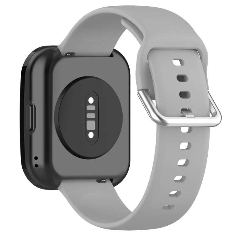 For Amazfit Bip 5 Silicone Watch Band, Size:L Size(Grey)