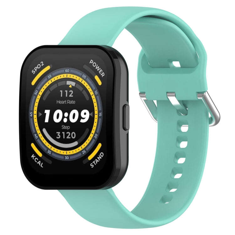 For Amazfit Bip 5 Silicone Watch Band, Size:L Size(Teal)