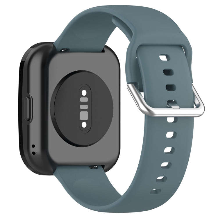 For Amazfit Bip 5 Silicone Watch Band, Size:L Size(Rock Blue)