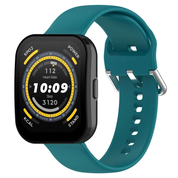 For Amazfit Bip 5 Silicone Watch Band, Size:S Size(Blue)