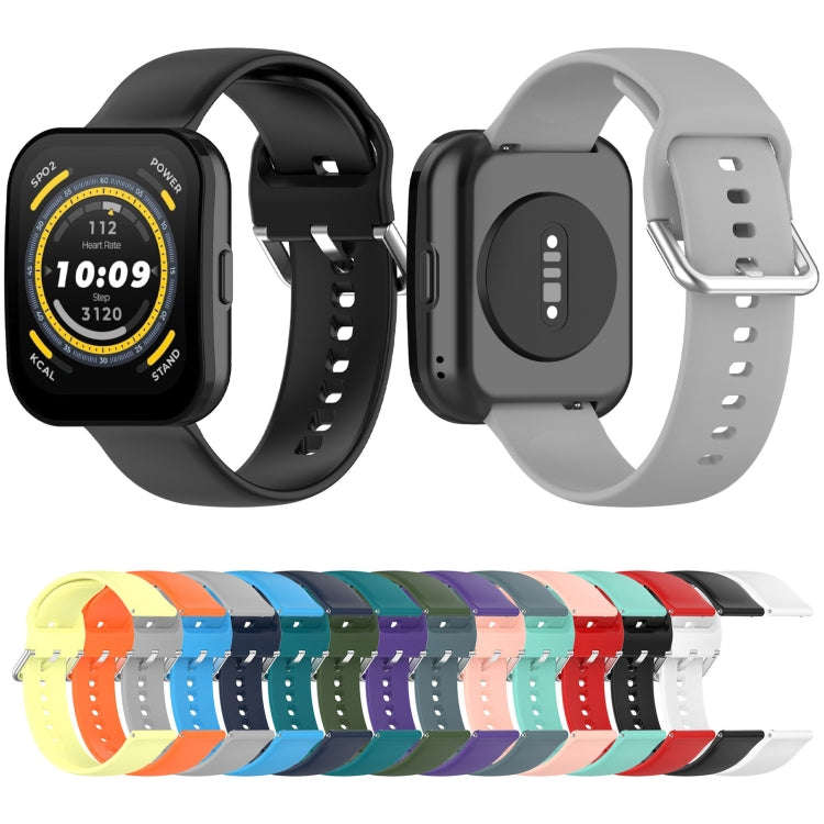 For Amazfit Bip 5 Silicone Watch Band, Size:S Size(Red)