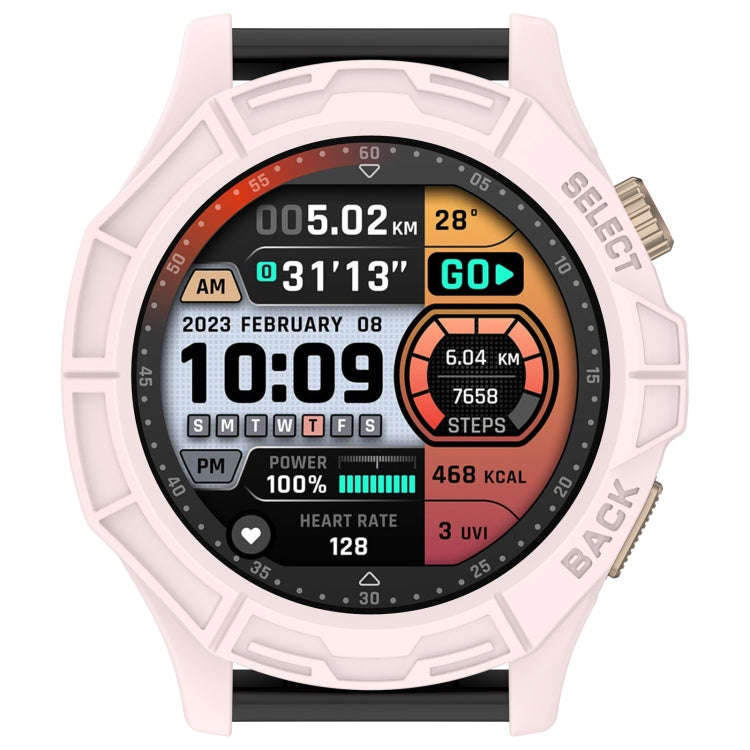 For Amazfit Cheetah / Cheetah Pro Armor Hollow Watch Protective Case(Light Pink)