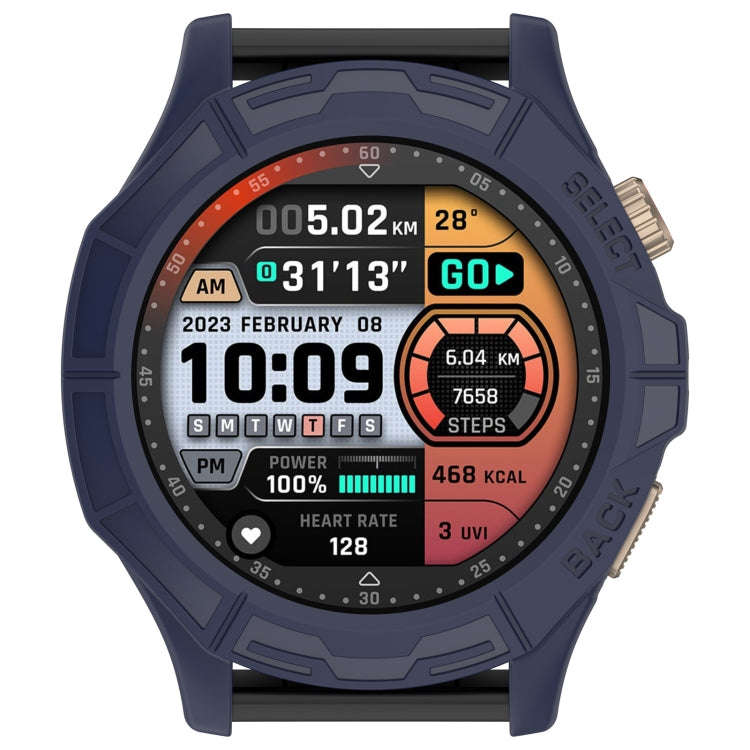 For Amazfit Cheetah / Cheetah Pro Armor Hollow Watch Protective Case(Midnight Blue)