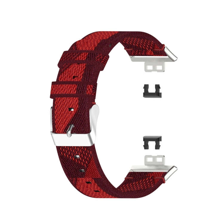 For Huawei Watch Fit Special Edition Nylon Braided Watch Band(Red)