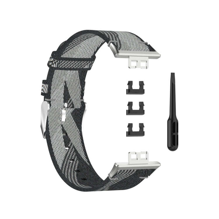 For Huawei Watch Fit Special Edition Nylon Braided Watch Band(Grey)