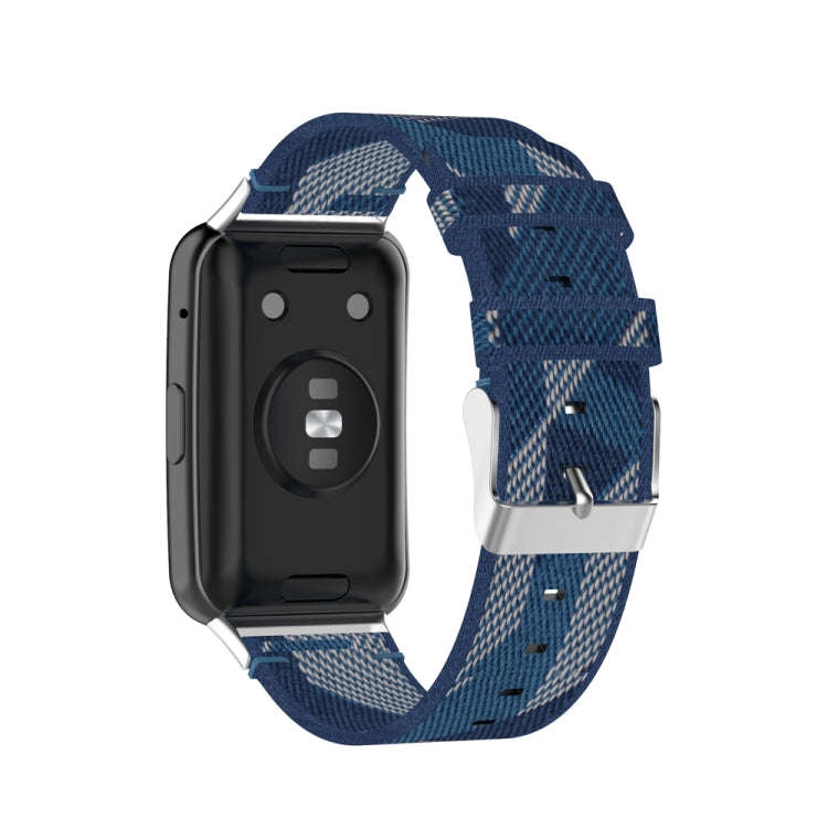 For Huawei Watch Fit Special Edition Nylon Braided Watch Band(Blue)
