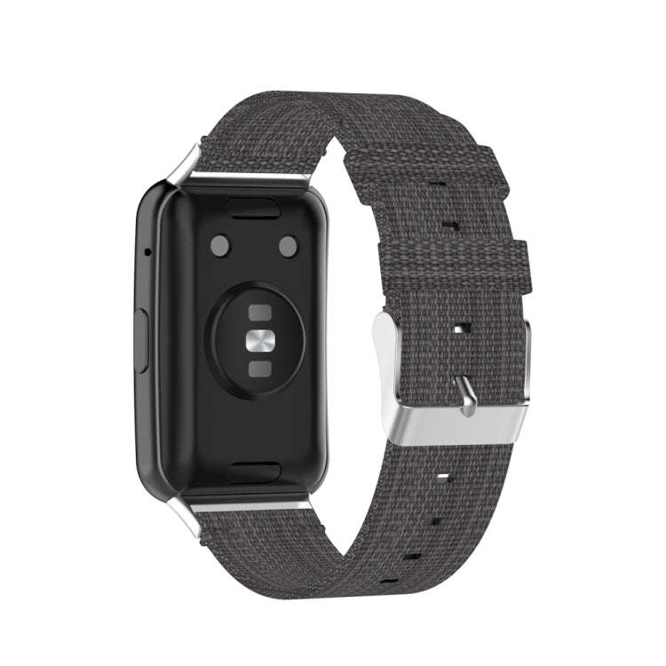 For Huawei Watch Fit Special Edition Nylon Braided Watch Band(Dark Grey)