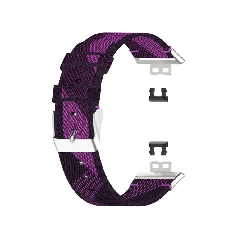 For Huawei Watch Fit Special Edition Nylon Braided Watch Band(Purple)