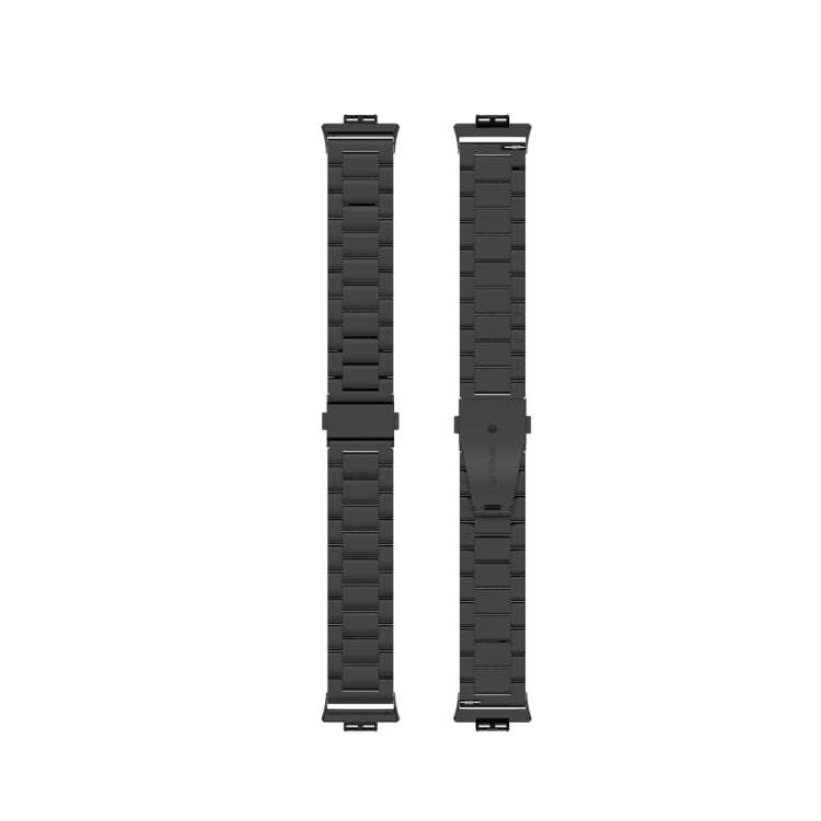 For Huawei Watch Fit Special Edition Three Strains Stainless Steel Watch Band(Black)