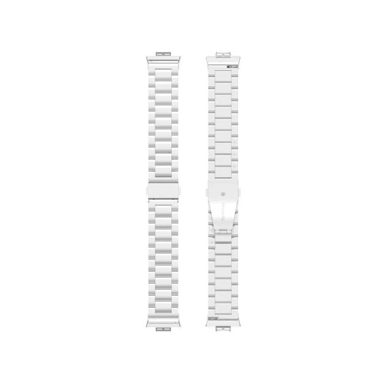 For Huawei Watch Fit Special Edition Three Strains Stainless Steel Watch Band(Silver)