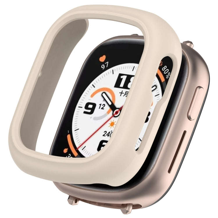For Honor Watch 4 Half Coverage Hollow PC Watch Protective Case(Ivory White)
