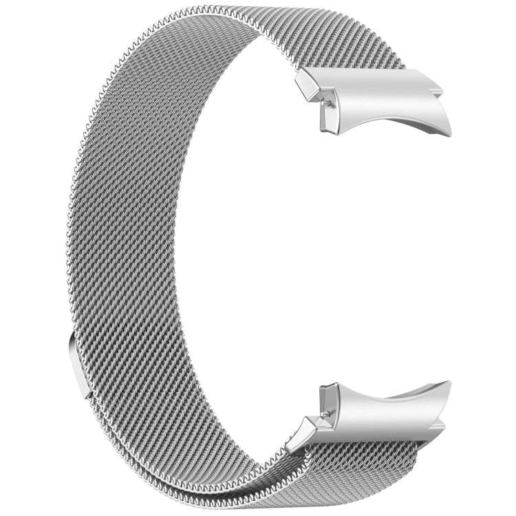 For Samsung Galaxy Watch 6 Button Style Milan Magnetic Metal Watch Band(Silver)