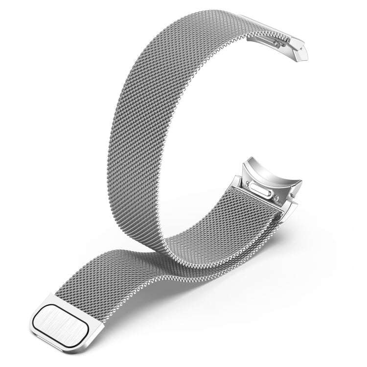 For Samsung Galaxy Watch 6 Button Style Milan Magnetic Metal Watch Band(Silver)