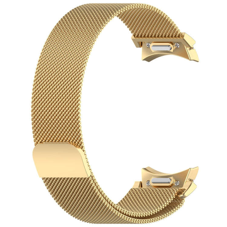 For Samsung Galaxy Watch 6 Button Style Milan Magnetic Metal Watch Band(Gold)