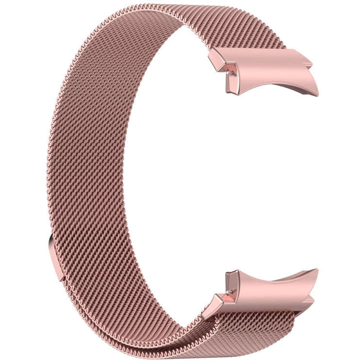 For Samsung Galaxy Watch 6 Button Style Milan Magnetic Metal Watch Band(Rose Pink)