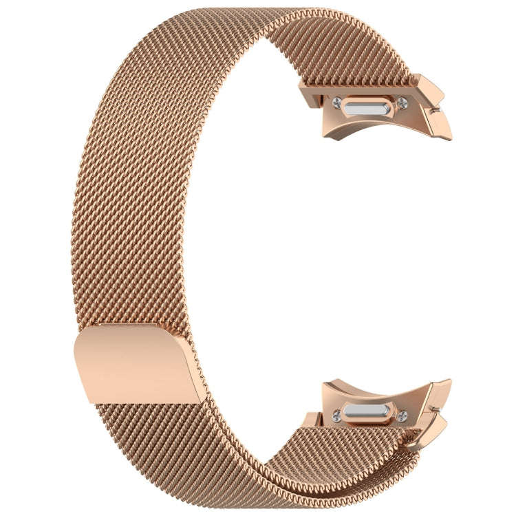 For Samsung Galaxy Watch 6 Button Style Milan Magnetic Metal Watch Band(Rose Gold)