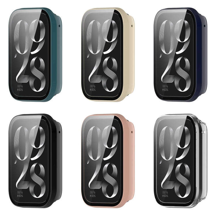 For Xiaomi Mi Band 8 Pro PC + Tempered Glass Film Integrated Watch Protective Case(Transparent)