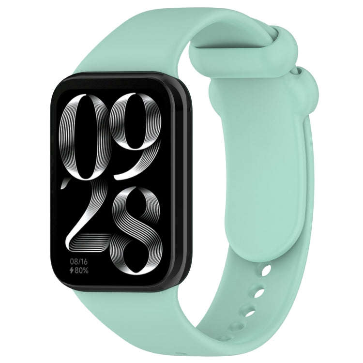 For Xiaomi Smart Band 9 Pro / 8 Pro Solid Color Black Buckle Silicone Watch Band(Teal)