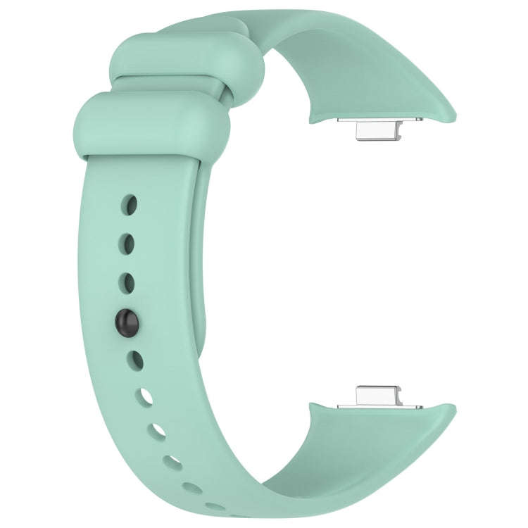 For Xiaomi Smart Band 9 Pro / 8 Pro Solid Color Black Buckle Silicone Watch Band(Teal)