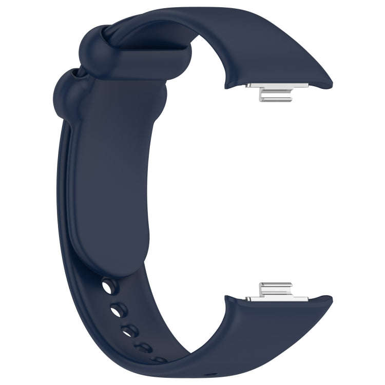 For Xiaomi Smart Band 9 Pro / 8 Pro Solid Color Black Buckle Silicone Watch Band(Midnight Blue)