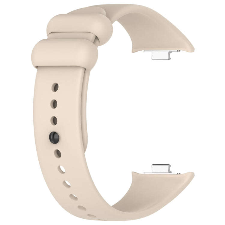 For Xiaomi Smart Band 9 Pro / 8 Pro Solid Color Black Buckle Silicone Watch Band(Starlight Color)