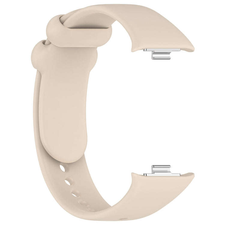 For Xiaomi Smart Band 9 Pro / 8 Pro Solid Color Black Buckle Silicone Watch Band(Starlight Color)