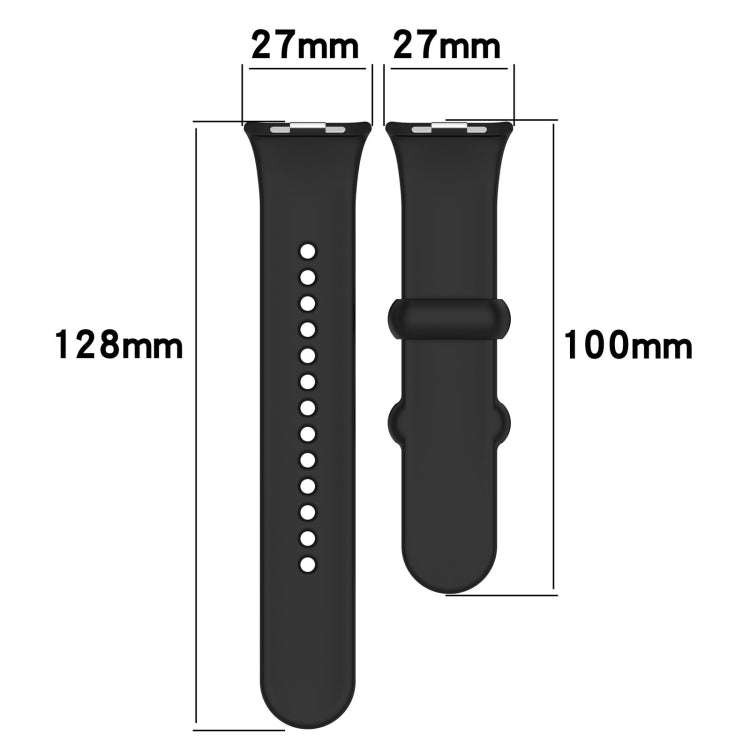 For Xiaomi Smart Band 9 Pro / 8 Pro Solid Color Black Buckle Silicone Watch Band(Red)