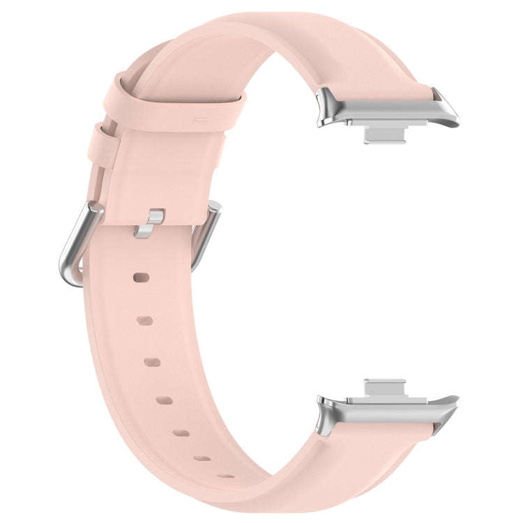 For Xiaomi Smart Band 9 Pro / 8 Pro Round Tail Genuine Leather Watch Band(Pink)