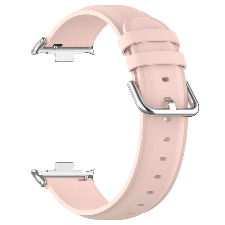 For Xiaomi Smart Band 9 Pro / 8 Pro Round Tail Genuine Leather Watch Band(Pink)