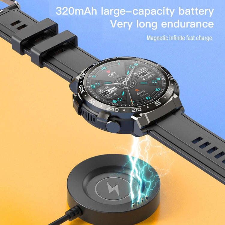 M68 Plus 1.52 inch Round Screen 2 in 1 Bluetooth Earphone Smart Watch, 512MB Memory Support Healt...