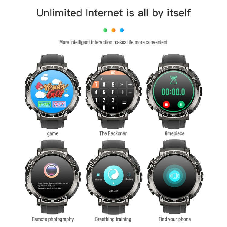 M68 Plus 1.52 inch Round Screen 2 in 1 Bluetooth Earphone Smart Watch, 512MB Memory Support Healt...