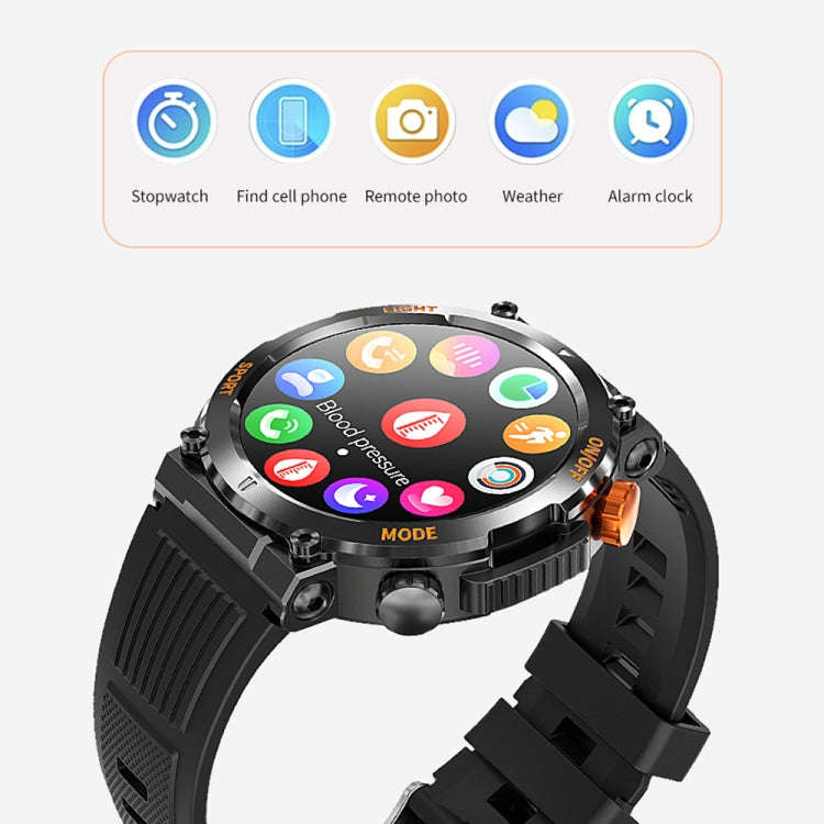 HT17 1.46 inch Round Screen Bluetooth Smart Watch, Support Health Monitoring & 100+ Sports Modes(...