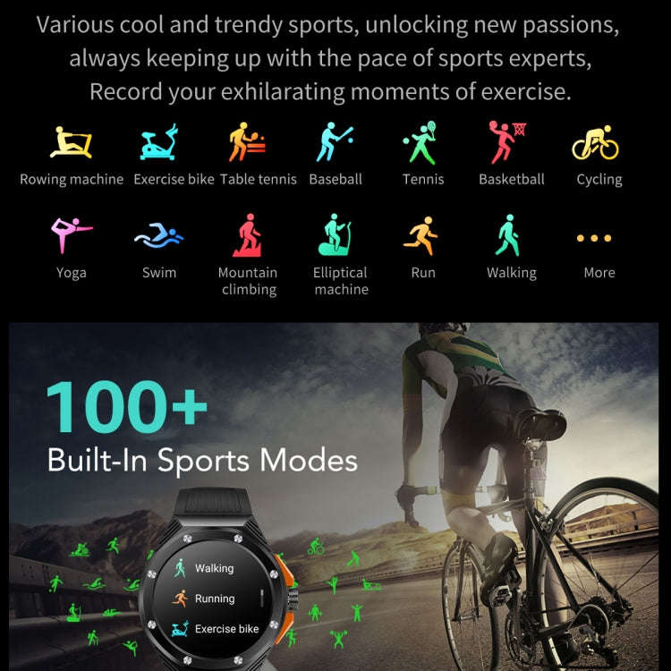HT8 1.46 inch Round Screen Bluetooth Smart Watch, Support Health Monitoring & 100+ Sports Modes &...