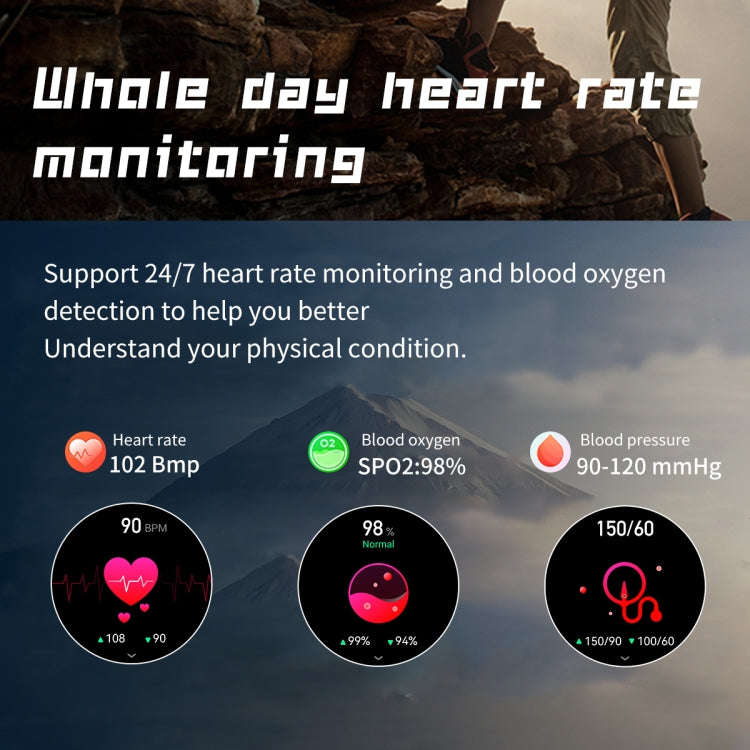 HT8 1.46 inch Round Screen Bluetooth Smart Watch, Support Health Monitoring & 100+ Sports Modes &...