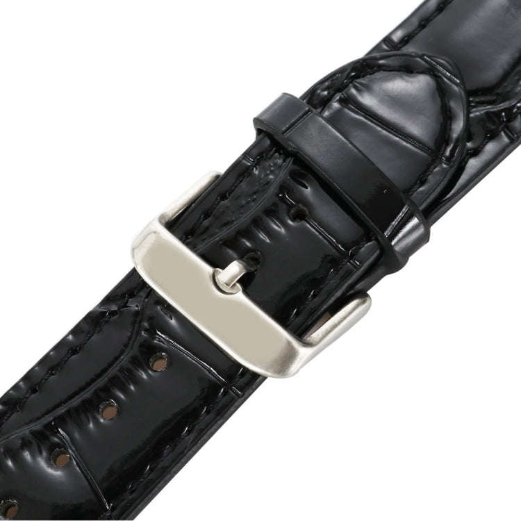 For Apple Watch Series 7 41mm / 6 & SE & 5 & 4 40mm / 3 & 2 & 1 38mm Crocodile Texture Leather Wr...