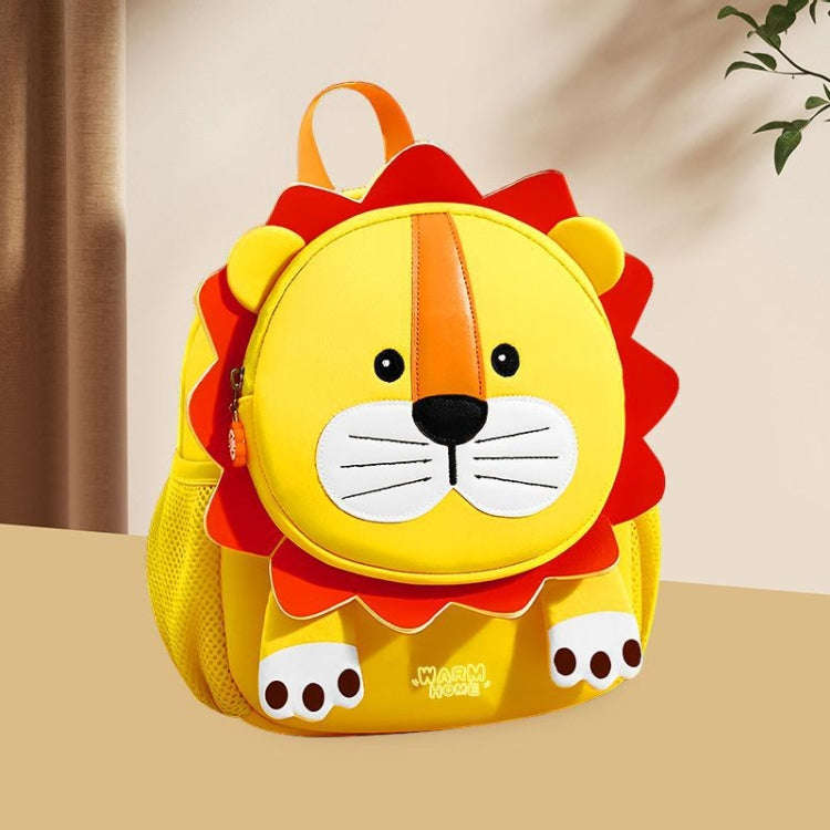 Children Cartoon Anti-Lost Large School Bag Backpack(Sunshine Lion)