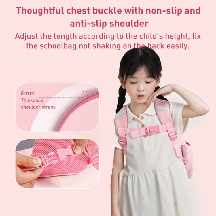Children Cartoon Anti-Lost Large School Bag Backpack(Pig Pig Duck)